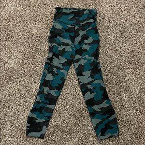 Lululemon Athletica Camouflage Leggings - Black and Teal